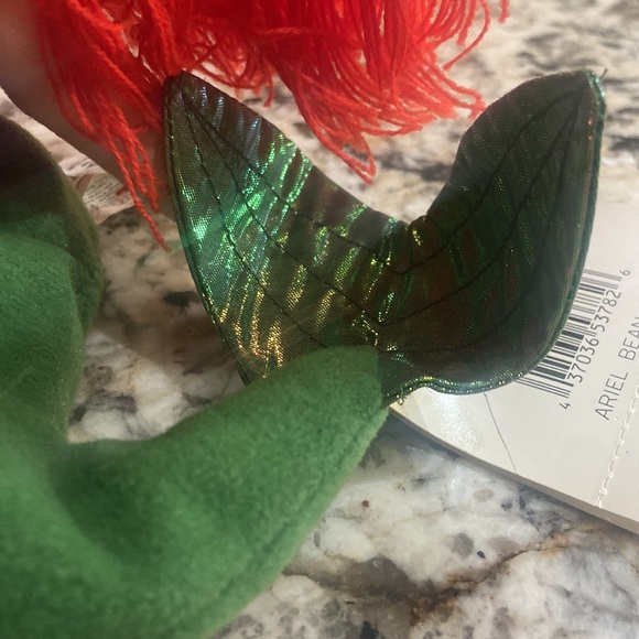 Vtg Disney Store Exclusive The Little Mermaid Ariel 7" Bean Bag Plush - Picture 8 of 9